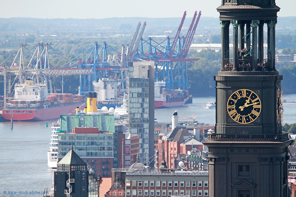 Aussichtsplattform auf dem Michel in Hamburg